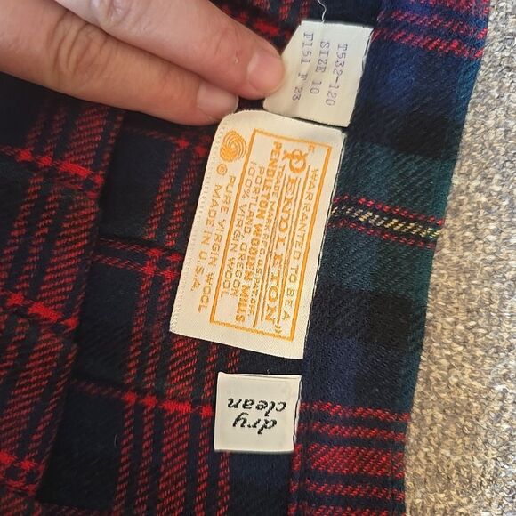 PENDLETON Vintage Authentic Mac Lennan Tartan Plaid Wool Skirt Size 10 Midi Maxi - Picture 4 of 7